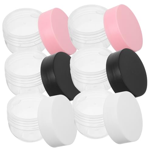 BAZEITFLOW 8個 広口製磨り調クリーム容器 詰め替え可能化粧品瓶 顔用クリーム保管用 軽量耐久性あり旅行や出張に
