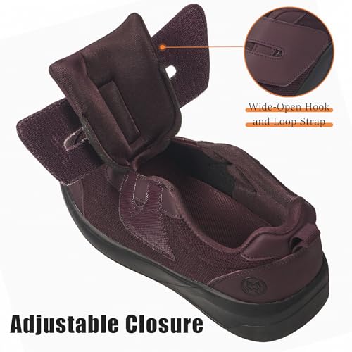 Image of Sisttke Women's Diabetic Shoes Wide Toe Box Slip-On Shoes | Elderly Footwear for Swollen Feet, Edema, Neuropathy & Foot Pain Relief