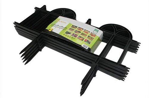 Dekorative Zäune - 3m Gartenzaun Set mit Beetumrandung - Kunststoff Zaun für Garten und Rabatten - 30cm hoch