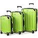 TANTOMI Kofferset 3-teilig, ABS Hartschalenkoffer Set, Reisekoffer Set mit Rollen, Gepäck-Sets (20/24/28 Zoll, Grün)