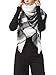 Trendy Women's Cozy Warm Winter Fall Blanket Scarf Stylish Soft Chunky Checked Giant Scarves Shawl Cape (One Size, Black White)