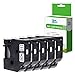 Produktbild InkJello kompatibel Schriftband Ersatz für Dymo LabelManager 100, 120P, 150, 160, 200, 210D, 220P, 260P, 280, 300, 350, 350D, 360D, 400, 420P, 450, 450D, 40913 3/8" (9mm) (Schwarz auf Weiß, 5-Pack)