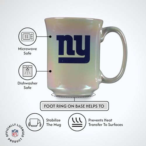 The Memory Company Officially Licensed 15oz Iridescent Mug with Logo, New York Giants by The Memory Company - Image 4