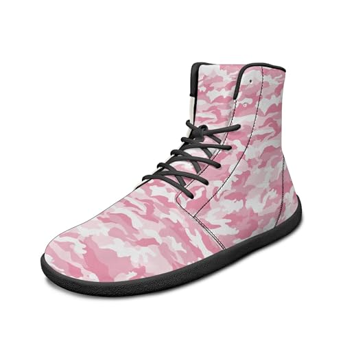 Image of Fashion Print Womens Mens High Top Barefoot Sneakers Flat Shoes