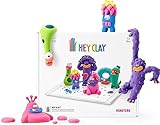 HEY CLAY Monsters - Colorful Kids Modeling Air-Dry Clay, 18 Cans with Fun Interactive App