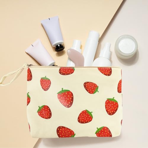DDLP Strawberry Makeup Bag Travel Cosmetic Bag for Women Strawberry Pouch Wallet Purse Strawberry Accessories Gift3