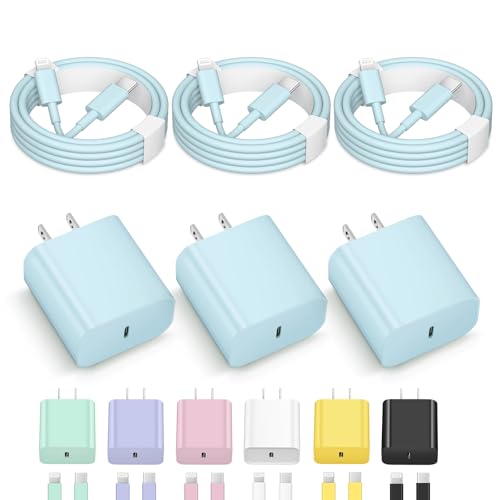 Chargeur rapide iPhone lot de 3 pour recharger 3 appareils sans attendre à la maison