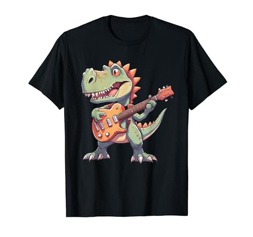 Divertido guitarrista guitarrista Dino Dinasour músico regalo Camiseta