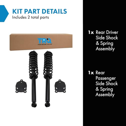 Image of TRQ Rear Shock & Spring Assembly Set Compatible with 2012-2016 Tesla S