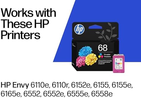 HP 68 3색 잉크 카트리지 | Envy 6100e, 6500e 시리즈와 호환 | 7FP20TN | 포장은 다를 수 있음 — 사진 2