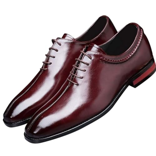 Mens Formal Dress Oxford Shoes Classic Modern Wedding Leather Full Cut