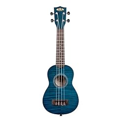 Kala KA-SEMB Ukulélé soprano en acajou avec housse Bleu - Les Beatles, Paul McCartney, John Lennon, RIngo Starr, George Harrison