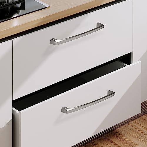 COTYKILEY 10 Pack 7Inch(177mm) Brushed Satin Nickel Kitchen Cabinet Handles Silver Cabinet Pulls Cabinet Door Handles Kitchen Cabinet Hardware Cupboard Drawer Pulls Dresser Handles - Image 4