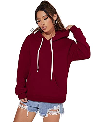 Image of JUNEBERRY Sweatshirt for Women, Cotton Blend Full Sleeves Aesthetic Sweatshirt for Women Stylish, Winterwear with Neck Hoodies, Round Neck Regular Fit Long Sleeve Womens Sweatshirt