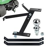 BOSFLAG Tractor Lawn Mower Trailer Towing Hitch with Chrome Trailer Hitch Ball, 3,500 lbs, 2 Inch Diameter, 3/4 x 2-Inch Shank for Cub Cadet Husqvarna Craftsman and All Conventional Lawn Mowers