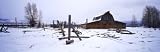 Panoramic Images – Mormon barn in winter Wyoming USA Photo Print (45,72 x 15,24 cm)