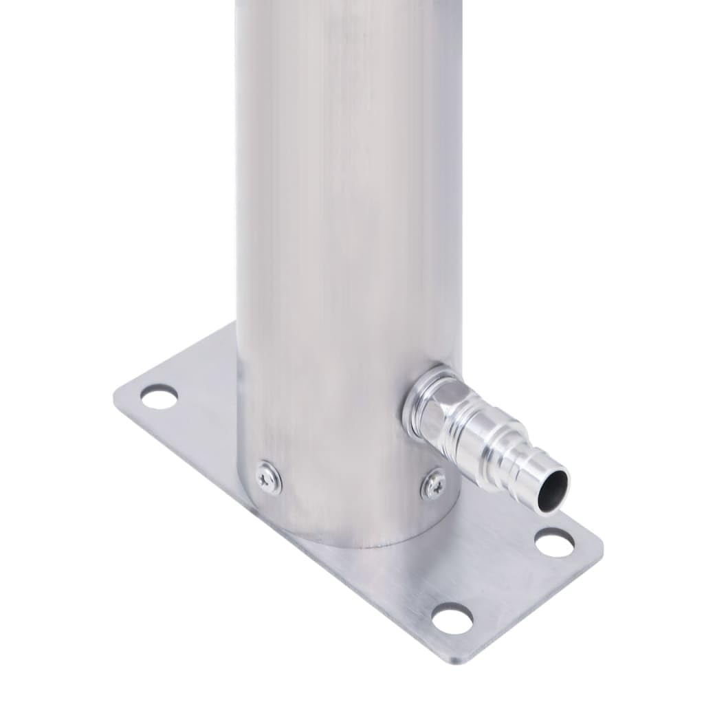 Fontana da giardino, per esterno. Fontanella a colonna moderna,in acciaio,Colonna d'Acqua da Giardino 40 cm Acciaio Inox Rotonda