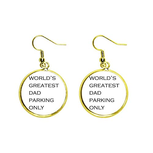 Pendientes de hombre dorados para el Día del Padre el mejor papá del mundo