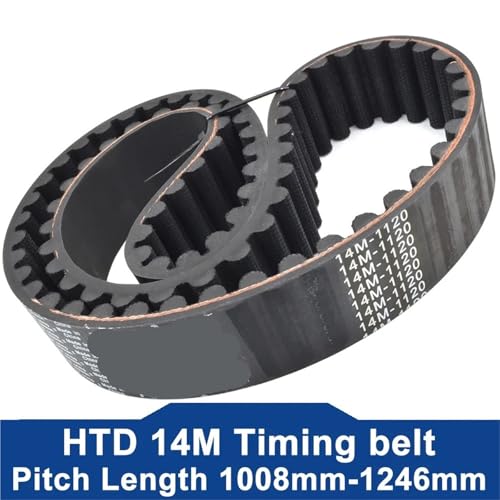Courroie synchrone HTD 14M robuste en largeur 100mm pour transmission industrielle