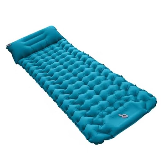 PHILISENMALL Almofada de dormir inflável para acampamento, tapete de dormir extra grosso de 10 cm com bomba de pé embutida, colchão de acampamento dobrável para mochila, caminhadas, viagens