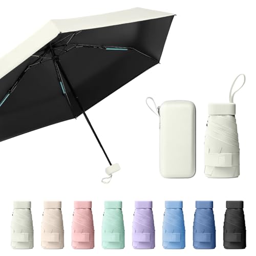 Sykrawki Mini UV-Regenschirm, Winddichter Taschenschirm für Männer und...
