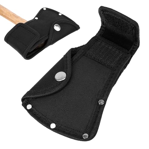 Hatchet Head Sheath Cover, Hatchet Cover for 1-1/4lb Axe, Black Ax Head Sheath Double Snap Blade Protector for Outdoor Hiking Outdoor Work Axe