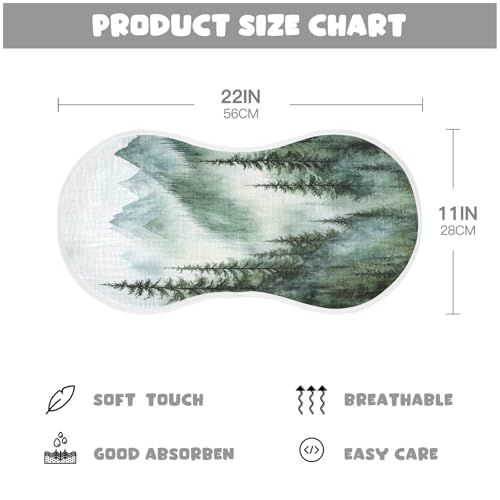 Kigai Watercolor Mountain Baby Burp Cloths Extra Soft and Absorbent Burping Rags Cotton Burping Clothes Baby Washcloths for Newborn Boys Girls - 2 Pack4