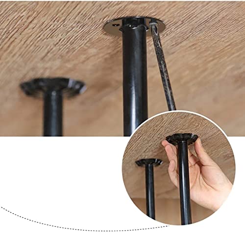 Casier à vin en métal rustique 80 cm avec support de verres à pied réglable
