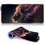 Rétroéclairage LED RGB : le tapis de souris souple RGB a un véritable effet rétroéclairé RGB, il existe 14 modes d'éclairage. Vous pouvez éteindre la lumière si vous le souhaitez. Vous pouvez également utiliser le mode arc-en-ciel pour correspondre au clavier et à la souris de jeu RGB.
