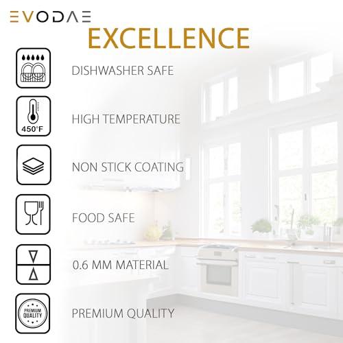 EVODAE Yorkshire Pudding Pan Set of 2, 4 Cup Yorkshire Pudding Tins, Nonstick Yorkshire Pudding Tray, Heavy Duty Carbon Steel, Dishwasher Safe, 9" x 9", For Yorkshire Puddings, Popovers & Muffin Tops by EVODAE - Used condition - Image 8