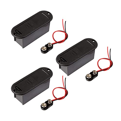 Hbaebdoo 3X 9V Battery Holder Case for Guitar