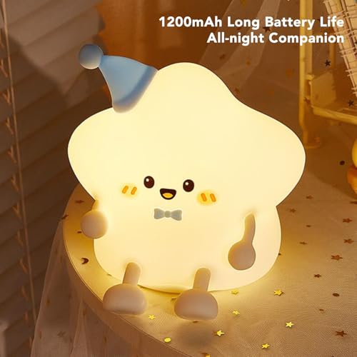 Lámpara de Noche Estrella Kawaii Recargable con Batería 1200mAh miniatura 4