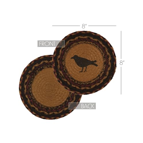 Vhc Brands 34271 Primitive Tabletop & Kitchen-Heritage Farms Tan Crow Jute Trivet thumb #2