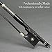 VINGOBOW 4/4 Size Natural Black Mongolia Horse Hair Carbon Fiber Violin Bow