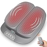 Snailax Vibration Foot Massager with Heat,Remote Control,3 Levels Vibration Intensity & 3 Massage Modes,Electric Deep Tissue Foot Legs Back Massager Machine, Gifts for Women/Men/Mom/Dad(Grey)