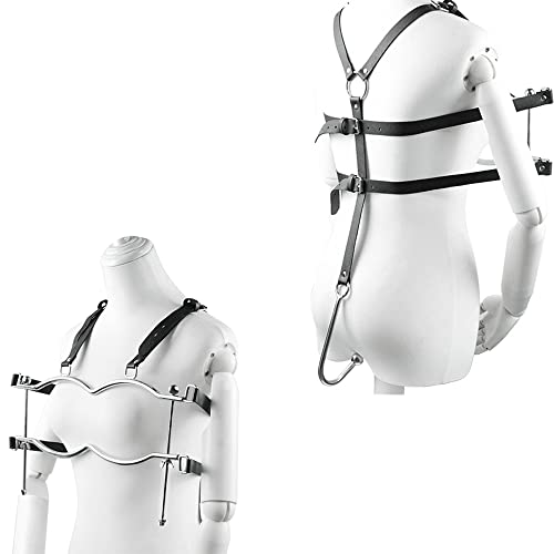 Guspiun Edelstahl Spreizstange Gebogener Brustclip mit Analhaken, Einstellbare Brustwarzenklemmen Nippelglätter, Brustklammern ＆ Analplug Folter Fetisch BDSM Bondage Set Sexspielzeug für Frauen