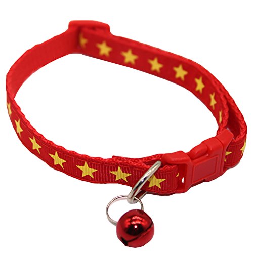 quanjucheer Collier pour chien - Boucle à dégagement rapide - Avec clochette - Réglable - Confortable Cover