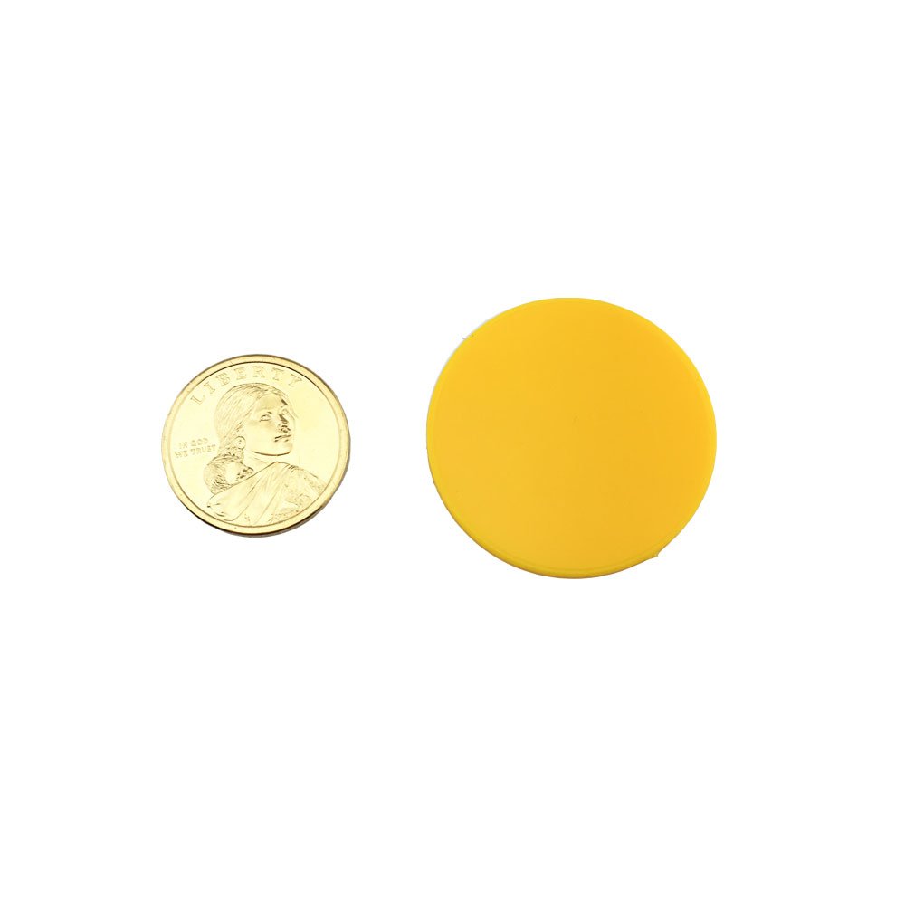 Smartdealspro 40mm Opaque Plastic Learning Counters Poker Chips Games Tokens with Storage Box (Yellow) - Image 2