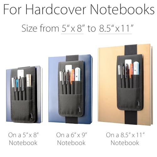 Suporte de caneta, suporte de lápis, capa de caneta para diários de capa rígida, cadernos, livros, g