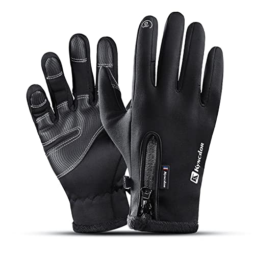 Gants d'hiver, Gants Hiver Gants de Cyclisme, avec Fermeture éclair - pour Le Cyclisme - pour Homme et Femme Cover