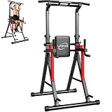 Power Tower Pull Up Bar Free Standing,13-Level Adjustable Height Dip Station...