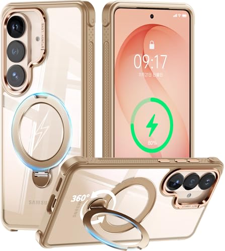 Funda elegante para Samsung S26 Plus con soporte premium rotativo 360°
