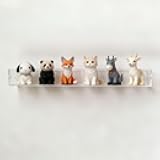 1 Pc Clear Plastic Floating Shelf Wall Mounted Display Rack 11.8 Inches Invisible Storage Ledge for Mini Figures Collectibles Photos (Pack of 1)