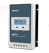 EPEVER 40amp MPPT Solar Charge Controller 12V/24V Auto, Negative Grounded 40A Solar Panel Charge ...