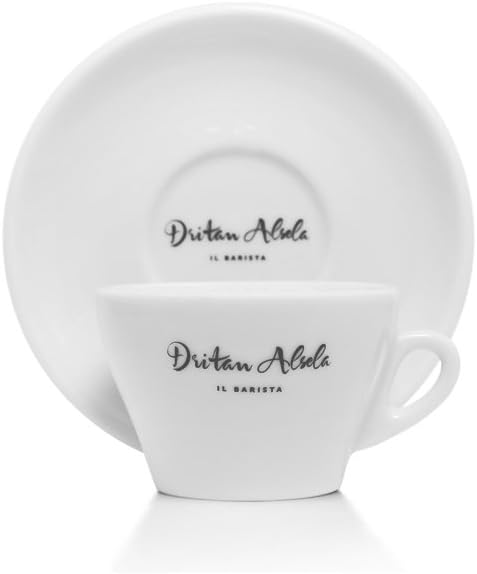 Dritan Alsela Cappuccino/Flat White Cup 150 ml (Assortment of 6 Cups and Saucers)