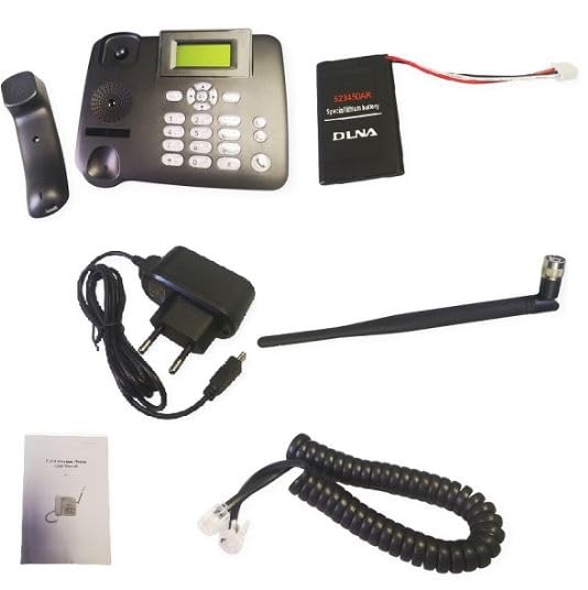 Prime Mart Dual SIM Slot Wireless Landline Phone with LCD Display