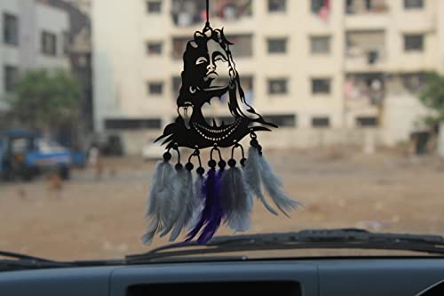 Car Hanging Accessories Interior - Elegant Dream Catcher for Car - Charm for Auto Decor - Stylish Handmade Ornament for Rear View Mirror Decoration - Shiva