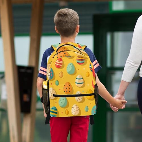 Cartable enfants multicolore avec sac à dos de jour et trousse œufs de Pâques