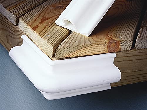 Taylor Made 3-1/2" x 6" White EPDM Rubber Dock Corner Guard, 70 Durometer, Made in the USA, Easy DIY Installation - 2020108548 - image 1