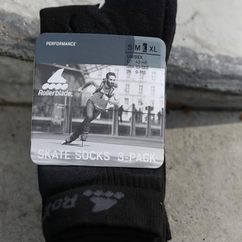 Miniatura 2 de Rollerblade Calcetin Skate 3 Pack, Unisex Adulto, Negro, L